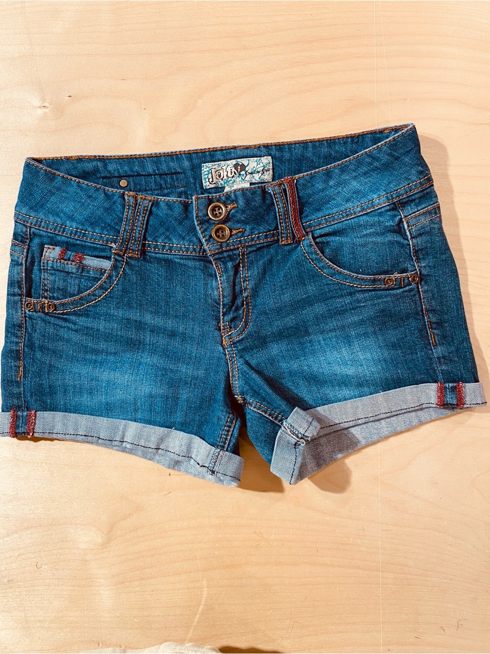 Jolt Medium Blue Cuffed Denim Shorts 11 (SZ)